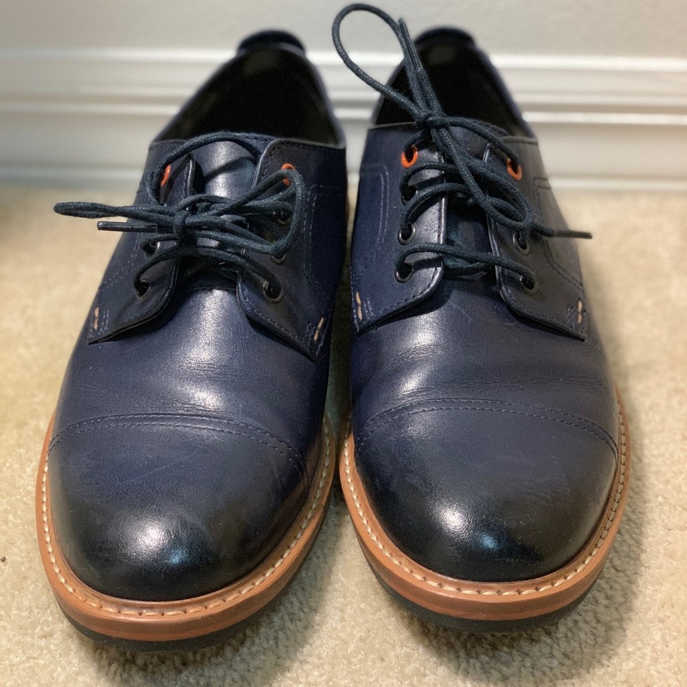 Clark’s Pitney Cap Oxfords - Navy Blue